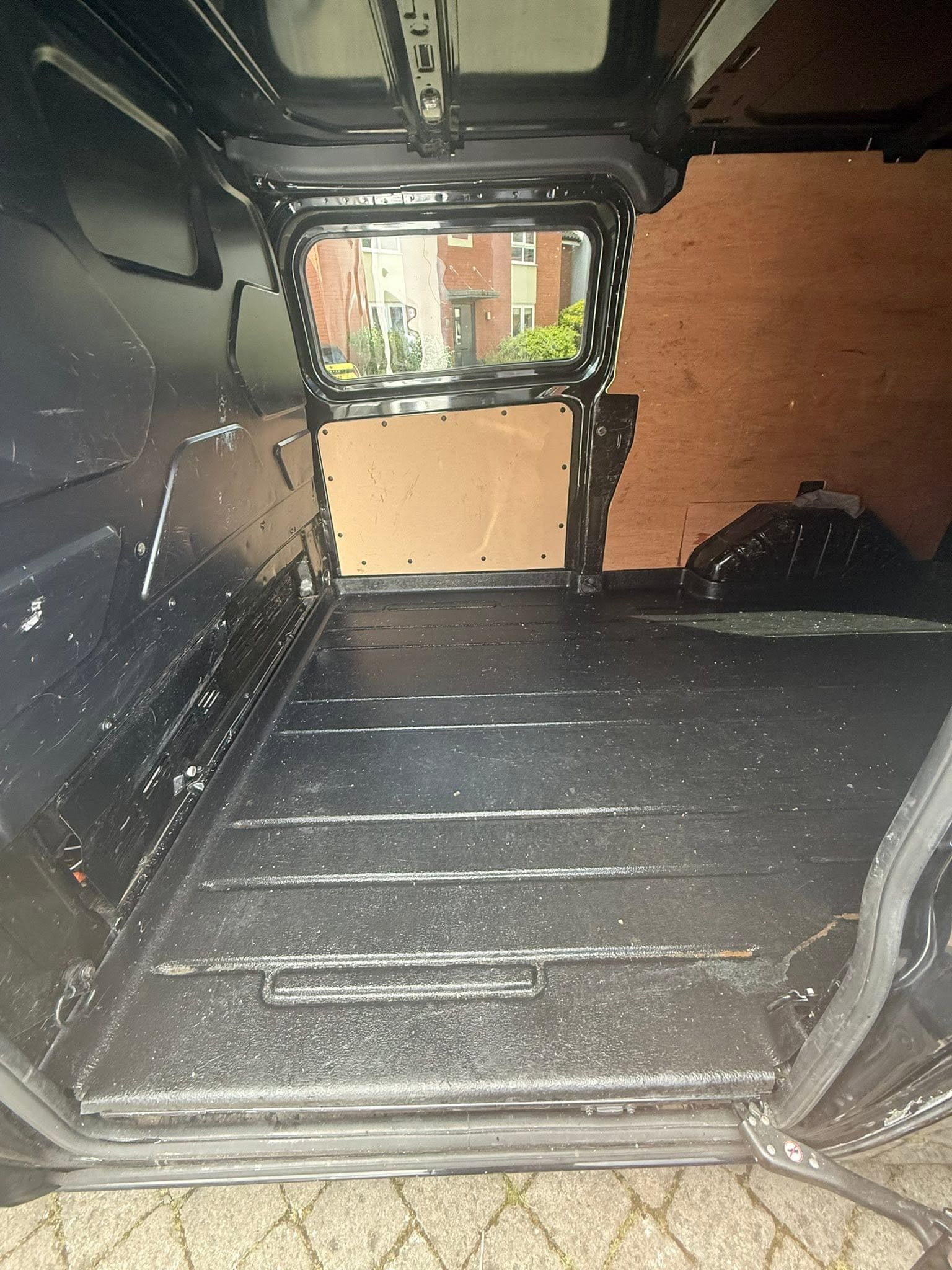 Van interior before the crew cab conversion