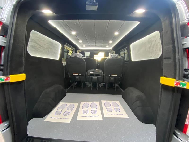 Ford Transit Custom interior seating and trim detail