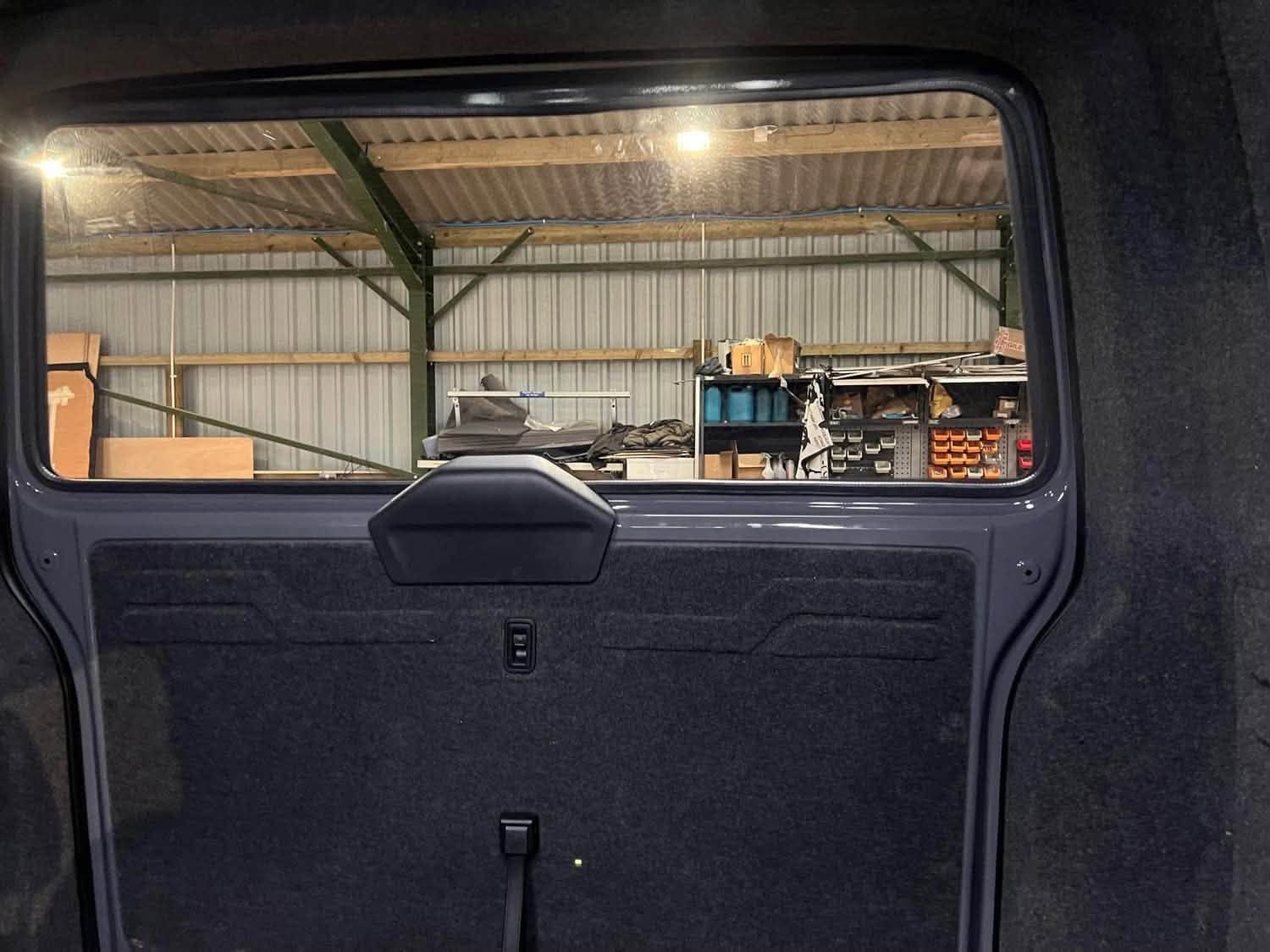 Fibre-optic starlight headliner fitted to a VW Transporter T6.1