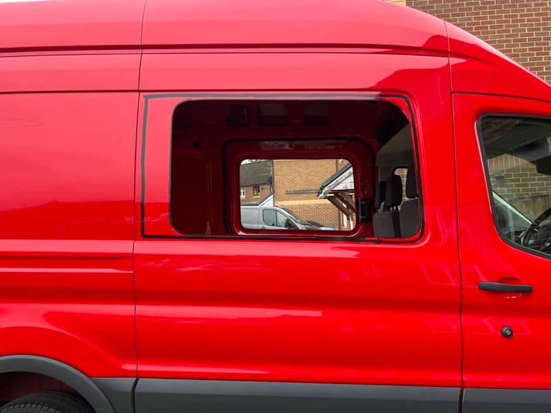 Ford Transit panel van before windows were fitted